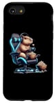 Coque pour iPhone SE (2020) / 7 / 8 Capybara Popcorn Animal Manette de jeu Casque Gamer