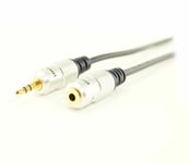 2M Metre 3.5mm Stereo Jack Headphone Extension Cable Aux Audio Lead OFC GOLD