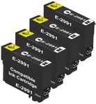 4 Black Compatible 29XL Ink Cartridges For Epson XP445 XP247 XP345