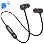 Magnetic Absorption Sports Bluetooth 5.0 In-Ear Headset with HD Mic, Support Hands-free Calls, Distance: 10m, For iPad, Laptop, iPhone, Samsung, HTC, Huawei, Xiaomi, and Other Smart Phones(Black) Ou R