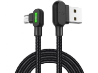 USB till Micro USB vinklad kabel Mcdodo CA-5280 LED, 1,2 m (svart)