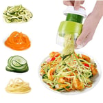 Spiralizer Slicer 4 in 1 Adjustable Hand Vegetable Spiral Cutter for Pasta & Spaghetti Cheese Courgette Zucchini Noodle Maker Cucumber Carrot