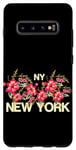 Galaxy S10+ Cute Floral New York City with Graphic Design Roses Flower Case