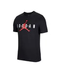 Nike Air Jordan Mens T-Shirt in Black Cotton - Size Medium
