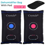 2x1kg Car Home Dehumidifier Large Dry Bag Moisture Killer Absorber Pad Reusable