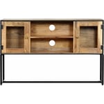 Helloshop26 - Meuble télé buffet tv télévision design pratique 120 cm bois de récupération massif