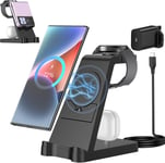 3 in 1 Charging Station for Samsung, Wireless Fast Charging Station for Samsung 