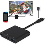 Nintendo Switch Adaptateur HDMI USB Type C vers 4K 1080 HDMI Convertisseur Cȃble pour Nintendo Switch / Macbook Pro / Samsung Galaxy