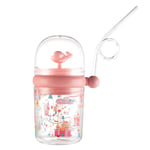 MNJM Water Cup Cute Whale Water Spray Cup Summer Plastic Children's Straw Water Cup Drops-Resistant Student Jug Cute Bottle For Kid
