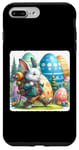 Coque pour iPhone 7 Plus/8 Plus Lapin Hikes Among Giant Easter Orbs Sac à dos aventurier