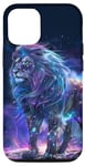 Coque pour iPhone 14 Silhouettes de minuit du zodiaque Lion