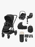 Maxi-Cosi Oxford Pushchair & Accessories with Pebble 360 i-Size Baby Car Seat and FamilyFix 360 ISOFIX Car Seat Base Bundle, Twillic Black
