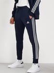 adidas Sportswear Mens 3 Stripe Joggers - Navy, Navy, Size M, Men