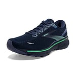 Brooks Homme Ghost 15 Sneaker, Bleu/Noir/Vert (Crown Blue Black Green), 48.5 EU