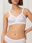 Triumph Doreen Non Wired Support Bra - White, White, Size 44D, Women