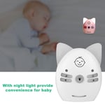 (UK-White)Audio Baby Monitor 2.4GHz Wireless Infant Sound Monitor 2 Way Voice