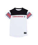 Converse S6480437 T-Shirt à Manches Courtes pour Enfant Mixte, Blanc, Estándar