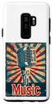 Coque pour Galaxy S9+ Microphone chanteur vintage rétro chanteur