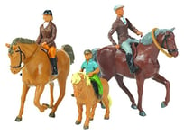 Britains Tomy- Lot De 3 Chevaux avec Cavaliers pour Adultes Modèle à l'Echelle 1/32 Réplique Adaptée aux Enfants de 3 Ans+, Multicolore, 152157