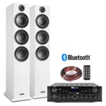 SHF80W Tower Speaker Set and PV220 Bluetooth Amplifier, Home Hi-Fi Stereo System