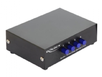Delock Switch Audio / Video 4 port manual bidirectional - Video-/ljudomkopplare - 4 x kompositvideo/ljud - skrivbordsmodell