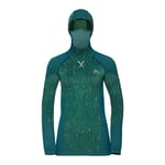 Odlo Base Layer Top With Facemask Long Sleeves Blackcomb Femme Vert