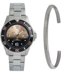 Ice-Watch Mens Ice Steel Watch and Bracelet Gift Set