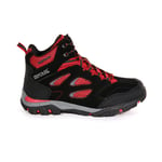 Regatta Kids Breathable Holcombe Waterproof Mid Walking Boots Black Pepper, Size: UK13