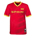 Official 2023 Women's Football World Cup Kids Team Shirt, Spain, Red, 7 Years