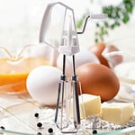 Kitchen Whisk Stainless Steel Rotating Hand Whip Egg Beater Mixer Eggbeater Double Plastic Mixer Kitchen Cooking Tools