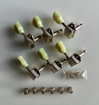 Retro Style Vintage Tuners/Tuning Pegs for Les Paul/SG/Epiphone Guitars - Chrome