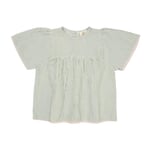 Copenhagen Colors GOTS Bäckebölja-blus Green Cream Rose Stripe | Grön | 116 cm