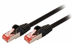 15cm Short CAT6 Network Cable Ethernet Patch Lead RJ45 S/FTP Black - 10 Pack