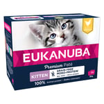 Ekonomipack: Eukanuba Kitten Grain Free 48 x 85 g - Kyckling