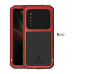 Fantasy Life Love Mei Powerful Case for Sony Xperia 1 II,Shockproof Waterproof Aluminum Metal Silicone Case(Red)