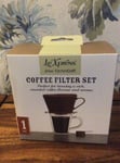 KitchenCraft Le'Xpress Pour Over Filter Coffee Maker Set with Scoop