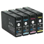 1 Go Inks Set of 4 Ink Cartridges to replace Epson T7906 (79XL Series) Compatible/non-OEM for Epson Workforce Pro Printers (4 Inks)