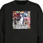 Sweatshirt för Vuxen | Klassisk Collegetröja Taylor Swift - svart S