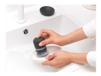 Brabantia - Soap dispensing dish brush - polyester - mörkgrå