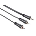 HAMA Högkvalitativ Minijack 3,5 mm för 2xPhono-kabel - 0,75 m