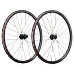 Vision Team 30 I23 Disc Clincher Gravel Wheelset - Black / Shimano 12mm Front 142x12mm Rear 6 Bolt Pair 11-12 Speed 700c