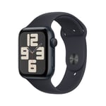 Apple Watch SE OLED 44 mm Numérique 368 x 448 pixels Écran tactile Noir Wifi GPS (satellite), S/M - Neuf