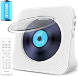 4000mAh Rechargeable CD Player with Bluetooth: Portable CD Music Player with FM