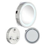 Makeup-Spejl LED Lys Sølvfarvet 16,5 x 4 x 16,5 cm (12 enheder)