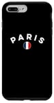 Coque pour iPhone 7 Plus/8 Plus Maillot de football France Football 2024 Drapeau Coq I Love Paris