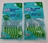 2 X 8 Pack TePe Interdental Brush Green Size 5 0.8mm Wire, Cleans Up To 40% More