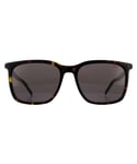 Hugo Boss by Square Mens Havana Grey Sunglasses - Brown - One Size