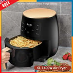 6 Liter Air Fryer Digital Cooker Oven 1400W Low Fat Oil Free Healthy Food Frying