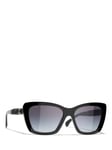 CHANEL Irregular Sunglasses CH5476Q Shiny Black/Blue Gradient