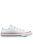 Converse Kids Unisex OX Trainer - White, White, Size 10 Younger